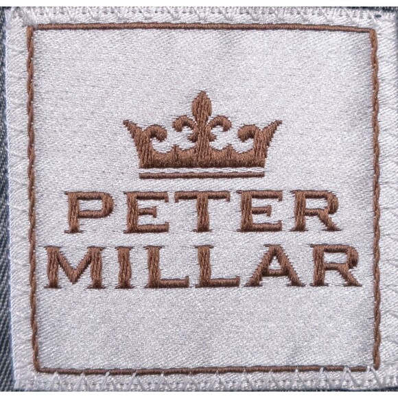 Peter Millar Suit Jacket Blazer Coat Gray Striped Sz 42L Two Button Wool Canada - Picture 10 of 14